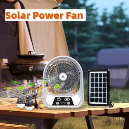 Abanico solar recargable