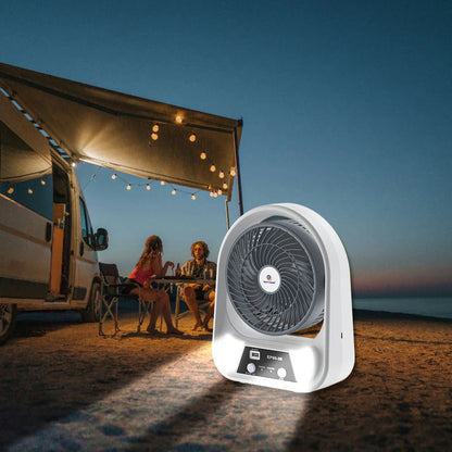 Abanico solar recargable